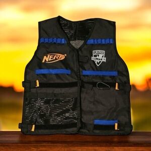 Nerf Black and Blue Tactical Vest NERF Tactical Vest NWOT